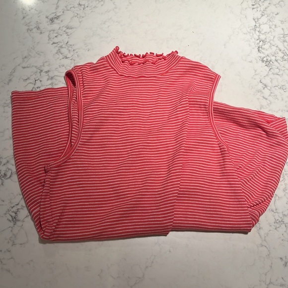 ANTHROPOLOGIE t.la Striped Mock Neck Tank Top Size Small - Picture 5 of 7